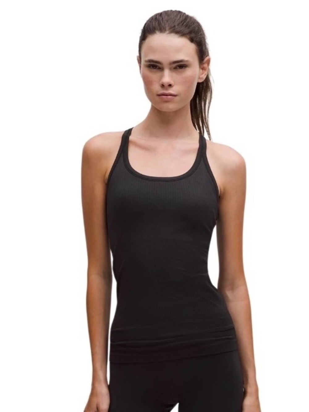 Lululemon Ebb to Street Tank Top Womens 6 Black Light Support B/C Cup Ribbed